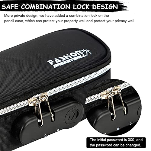 HASTHIP® Canvas Large Capacity Pencil Case with Combination Lock 4 Layer Compartments Big Pouch for Boys Girls Waterproof Box Pen Insert School Black 3PCS HASTHIP® Canvas Large Capacity Pencil Case with Combination Lock 4 Layer Compartments Big Pouch for Boys Girls Waterproof Box Pen Insert School Black 3PCS